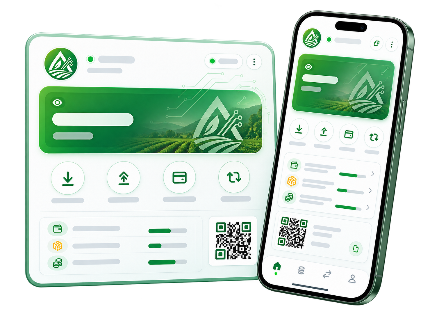 AGTX Wallet con balance, pagos e historial
